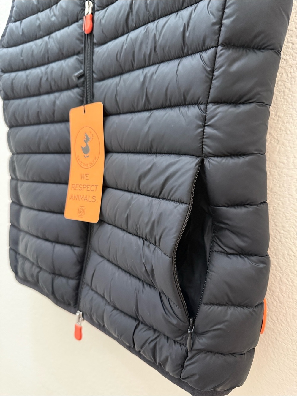 New! SAVE THE DUCK Women’s Black Charlotte Quilted Vest Sz X Small - Picture 6 of 15